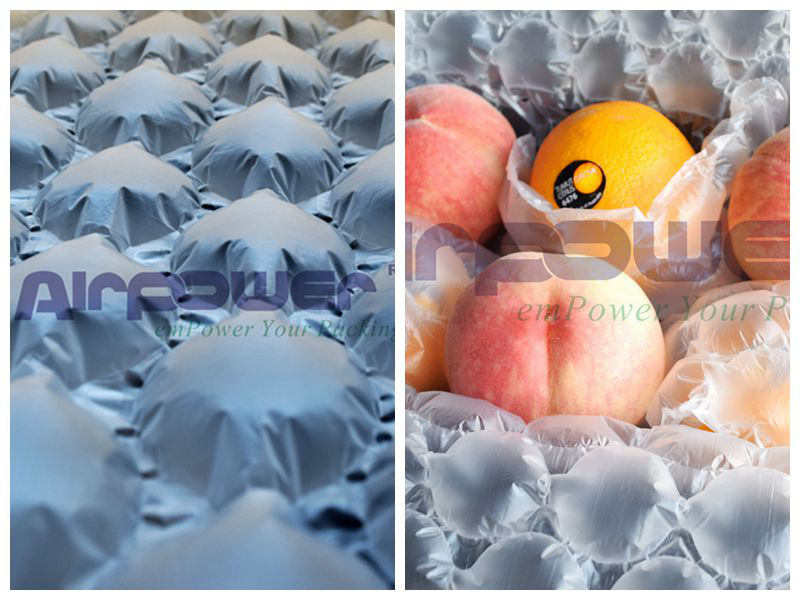 葫蘆球緩沖氣墊卷膜充氣水果防震快遞填充袋氣泡粒生產(chǎn)廠家
